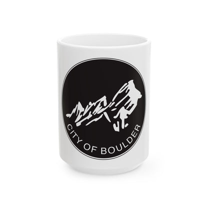 Seal of Boulder Colorado - White Coffee Mug