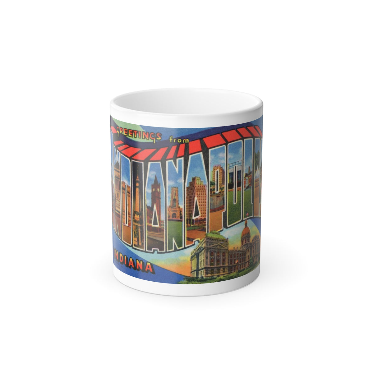 Greetings From Indianapolis (Greeting Postcards) Color Changing Mug 11oz
