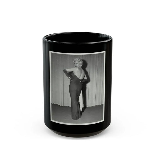 Barbara Nichols #243 (Vintage Female Icon) Black Coffee Mug-15oz-Go Mug Yourself