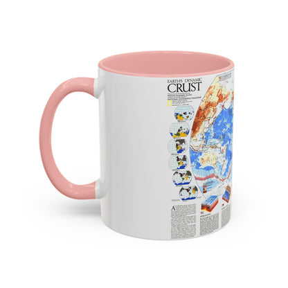 Carte du monde - Croûte dynamique de la Terre (1985) (Carte) Tasse à café décorative