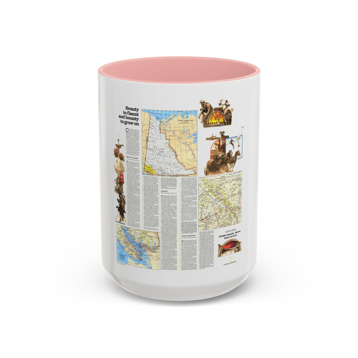 Canada - British Columbia, Alberta & Yukon 2 (1978) (Map) Accent Coffee Mug