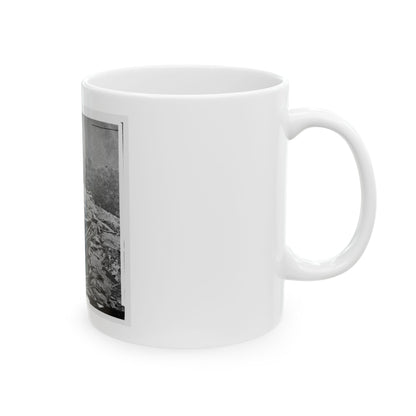 Gettysburg, Pa. Interior View Of Breastworks On Extreme Left Of The Federal Line (U.S. Civil War) White Coffee Mug