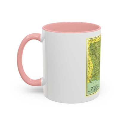 USA - Louisiana (1930) (Map) Accent Coffee Mug