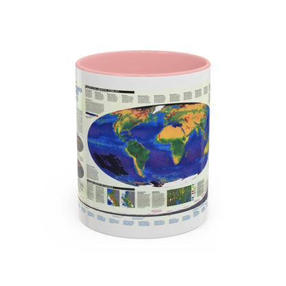 World Map - Endangered Earth (Map) Accent Coffee Mug