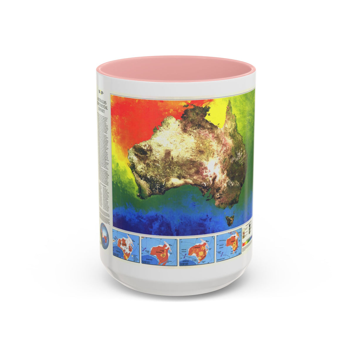 Australia's Continental Odyssey (1988) (Map) Accent Coffee Mug