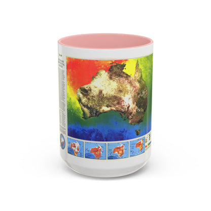 Australia's Continental Odyssey (1988) (Map) Accent Coffee Mug
