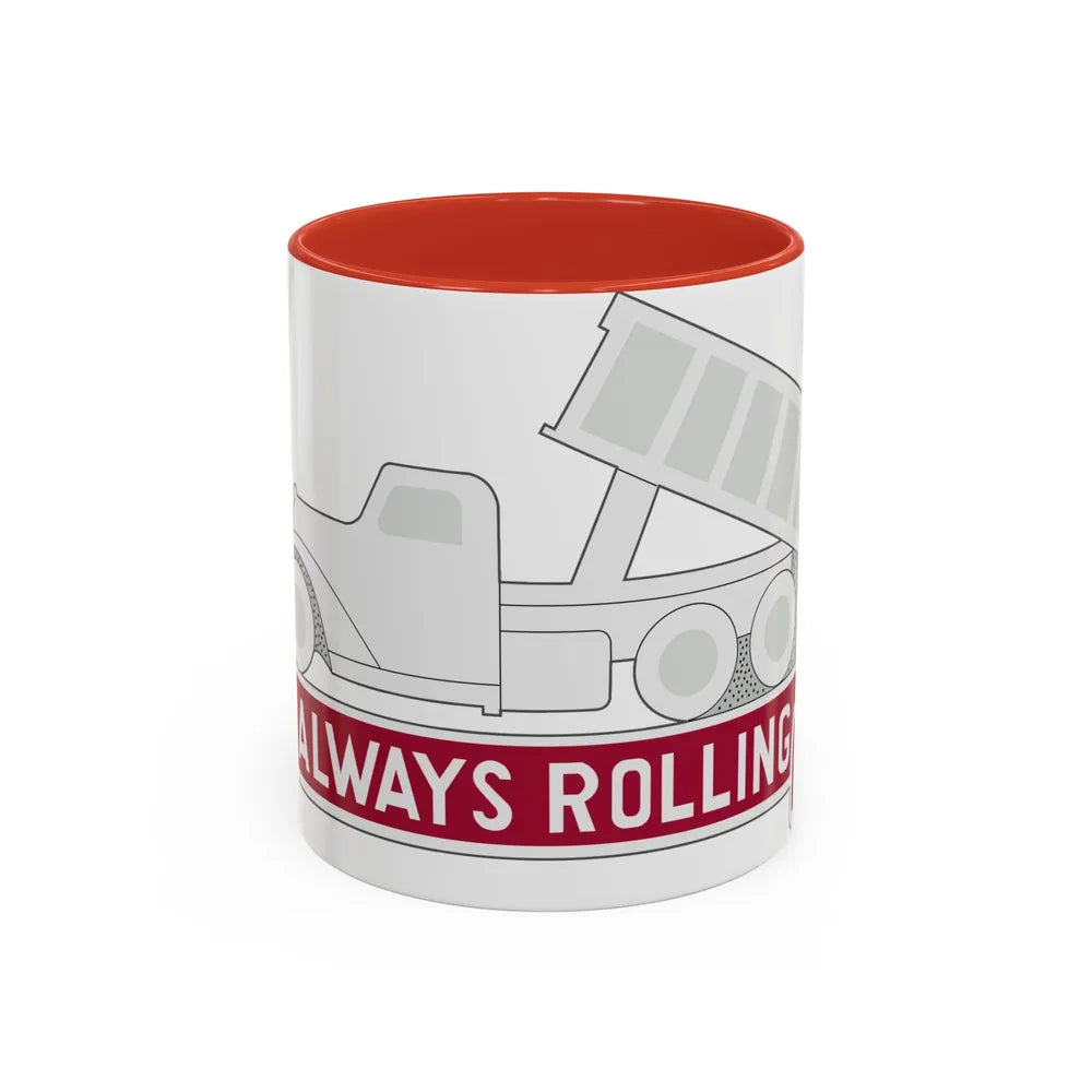 576 Engineer Company (U.S. Army) Accent Coffee Mug-11oz-Red-Go Mug Yourself