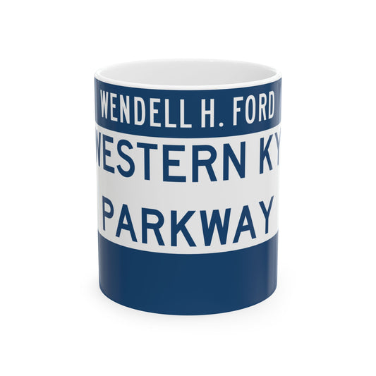 Western Kentucky Parkway (Kentucky) (Road Sign) White Coffee Mug