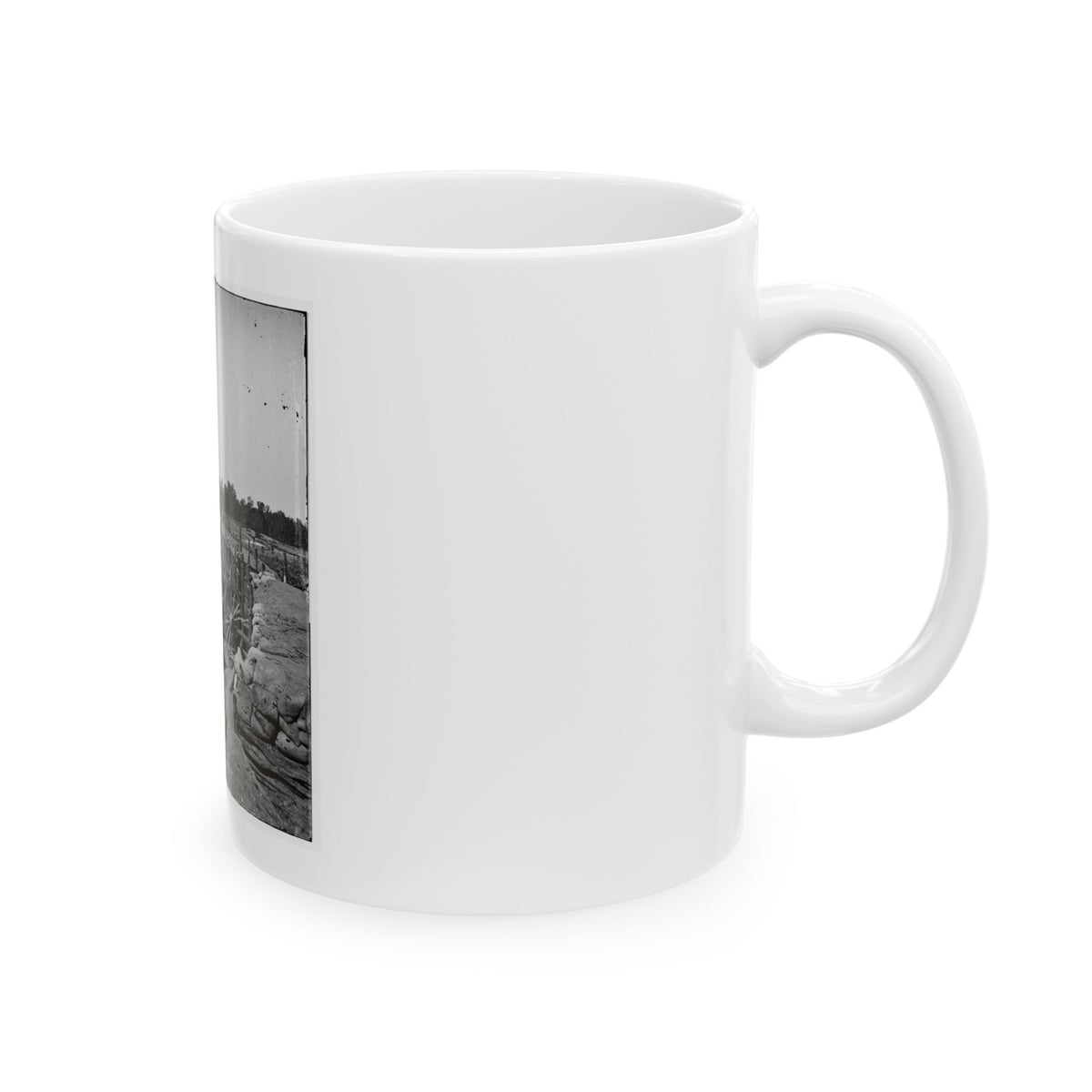 Atlanta, Georgia. Confederate Fort In Front Of Atlanta (U.S. Civil War) White Coffee Mug