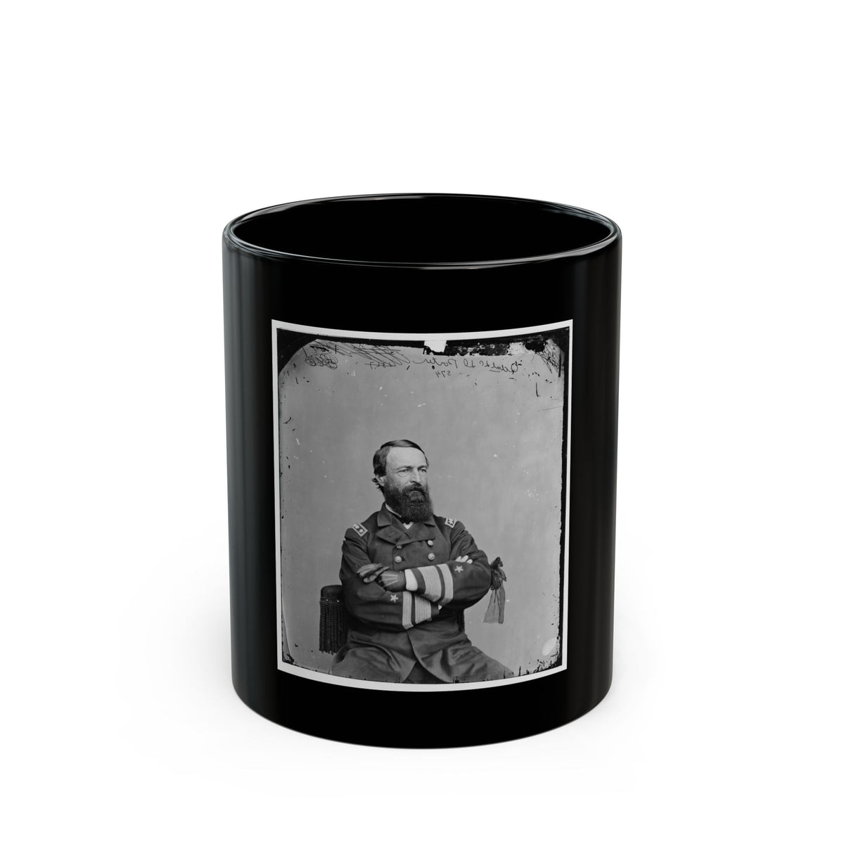 Adml. D.D. Porter, U.S.N. (U.S. Civil War) Black Coffee Mug