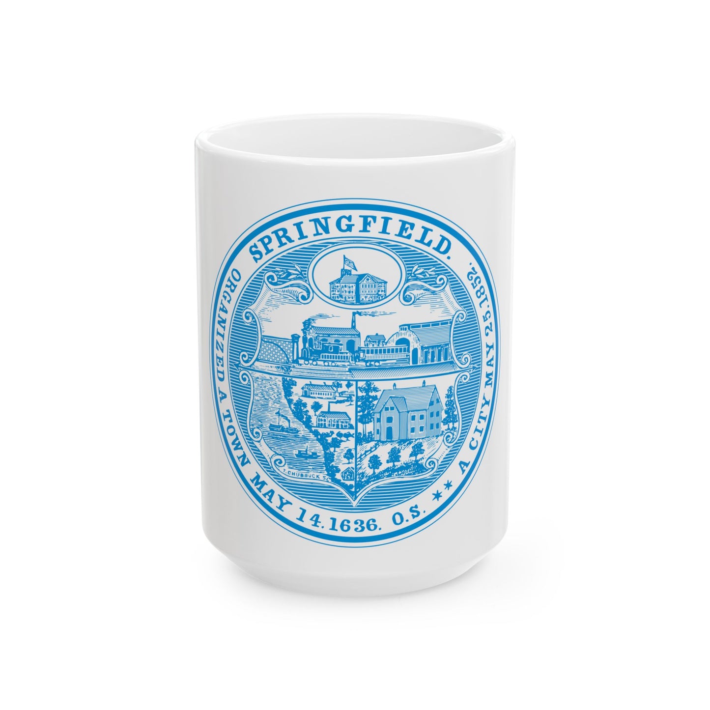 Seal of Springfield Massachusetts - White Coffee Mug