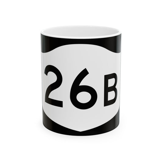 NY-26B (New York) (Road Sign) White Coffee Mug