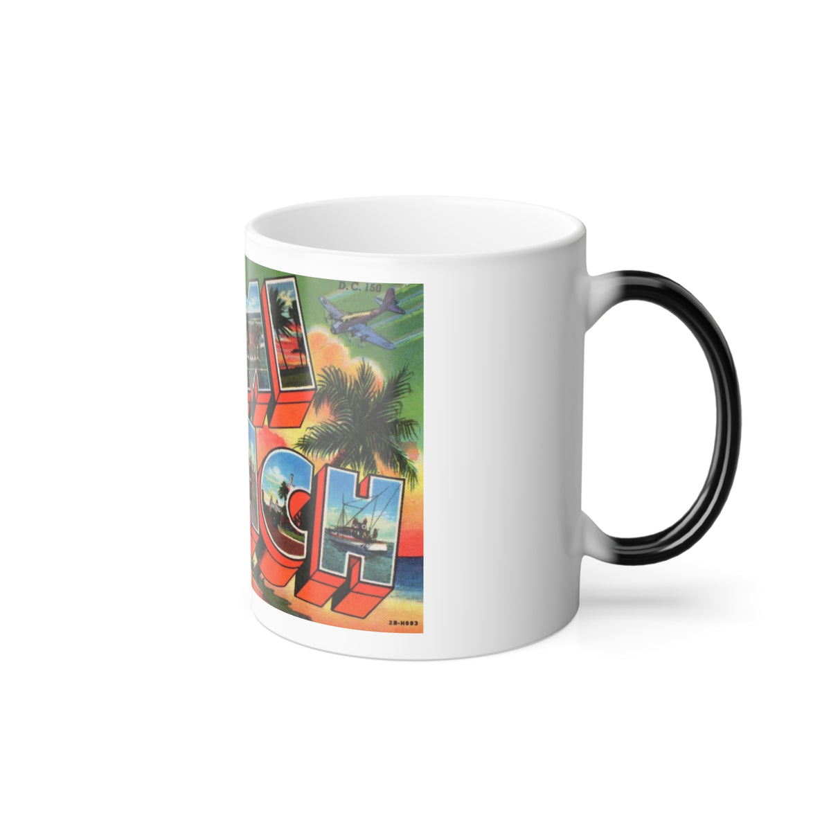 Greetings from Miami Beach Fla (Greeting Postcards) Color Changing Mug 11oz