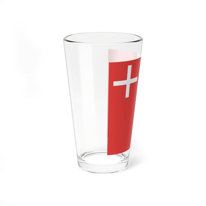 Flag of Canton of Schwyz (Switzerland) Pint Glass 16oz