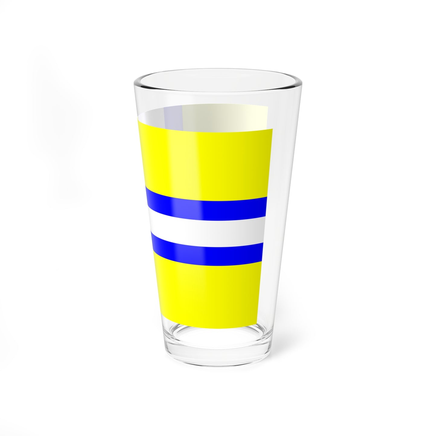 Flag of Vastergotland clear (Sweden) Pint Glass 16oz