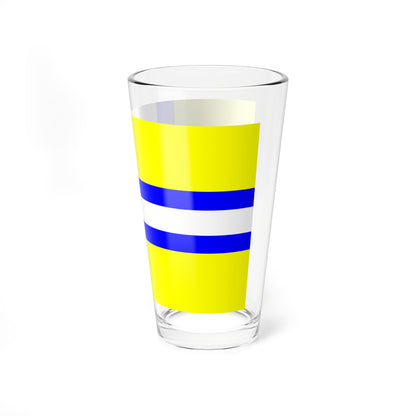 Flag of Vastergotland clear (Sweden) Pint Glass 16oz