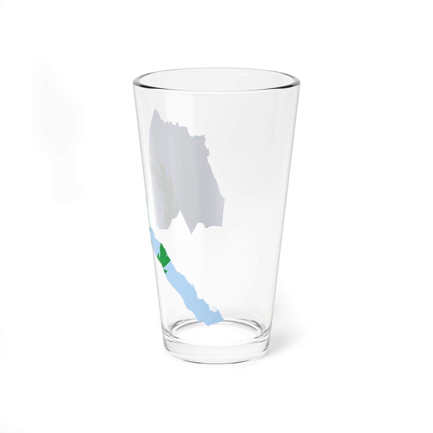 Flag map of Eritrea 1952-1962 (Eritrea) Pint Glass 16oz