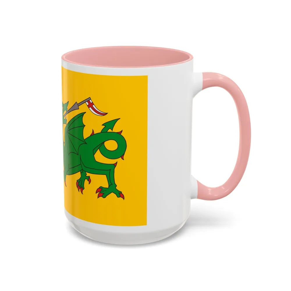 Flag of Evenley UK - Accent Coffee Mug-Go Mug Yourself