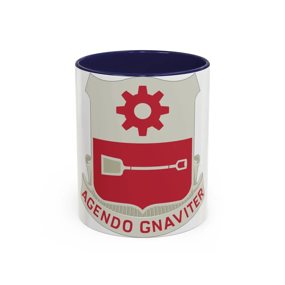 577 Engineer Battalion (U.S. Army) Accent Coffee Mug-11oz-Navy-Go Mug Yourself