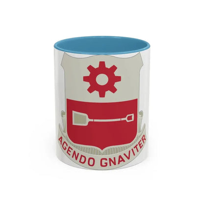 577 Engineer Battalion (U.S. Army) Accent Coffee Mug 11oz Light Blue - Go Mug Yourself