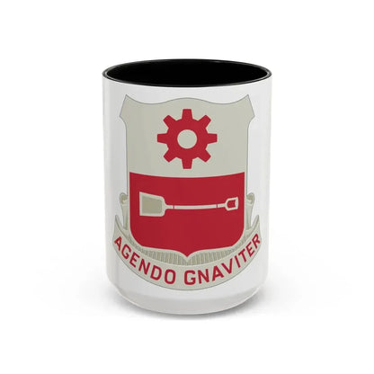 577 Engineer Battalion (U.S. Army) Accent Coffee Mug 15oz Black - Go Mug Yourself