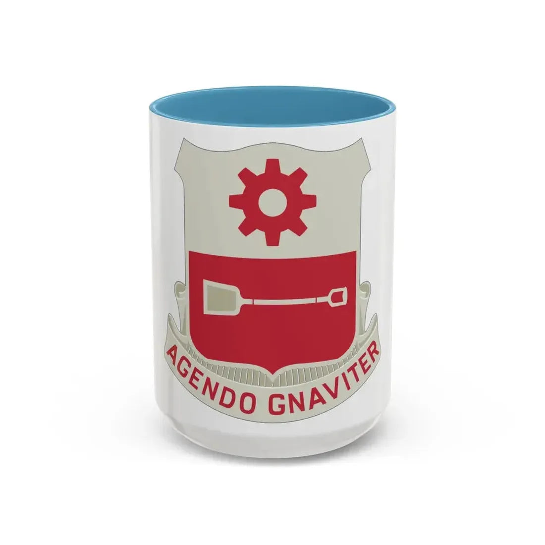 577 Engineer Battalion (U.S. Army) Accent Coffee Mug 15oz Light Blue - Go Mug Yourself