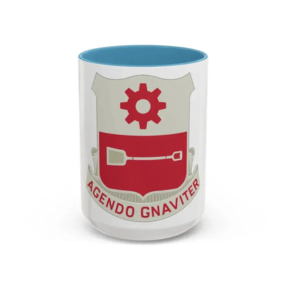 577 Engineer Battalion (U.S. Army) Accent Coffee Mug 15oz Light Blue - Go Mug Yourself