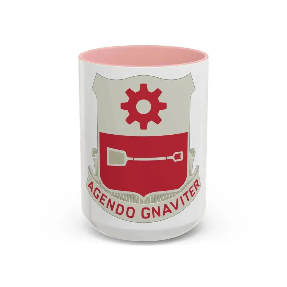 577 Engineer Battalion (U.S. Army) Accent Coffee Mug 15oz Pink - Go Mug Yourself