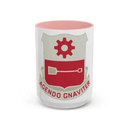 577 Engineer Battalion (U.S. Army) Accent Coffee Mug 15oz Pink - Go Mug Yourself