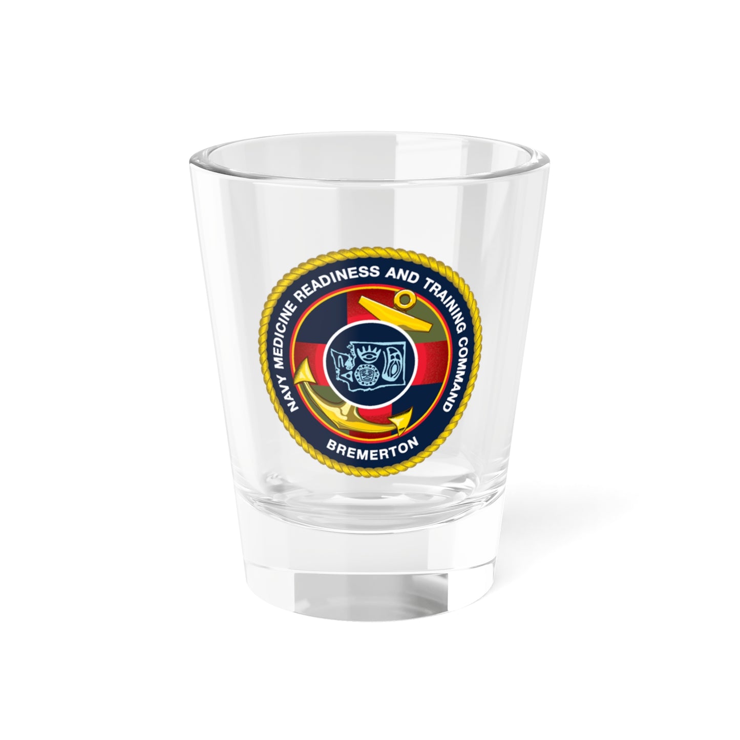 Verre à liqueur de 42 ml du commandement de préparation et de formation en médecine de la marine de Bremerton (US Navy)