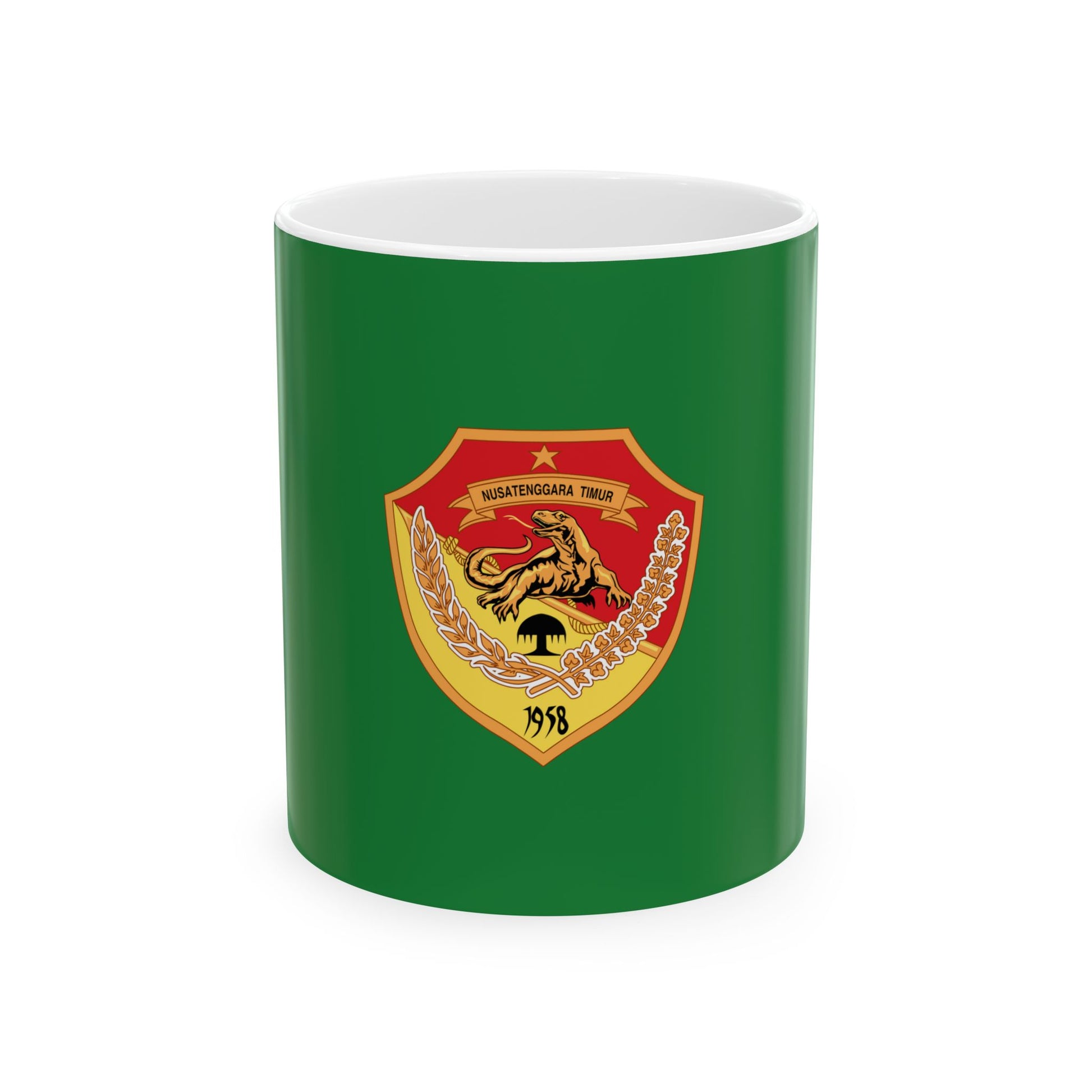 Flag of East Nusa Tenggara Indonesia - White Coffee Mug-11oz-Go Mug Yourself