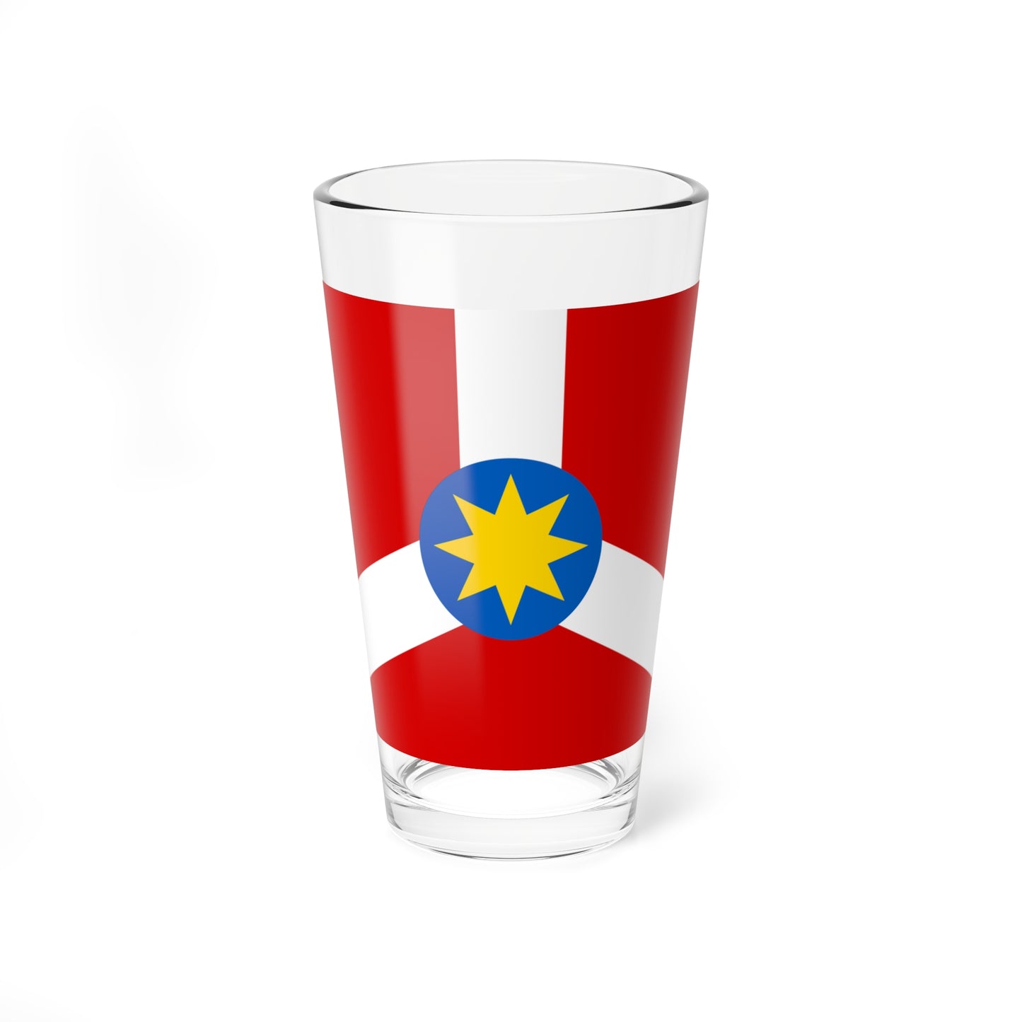 Berezhany Vinnytsia Oblast flag (Ukraine) Pint Glass 16oz