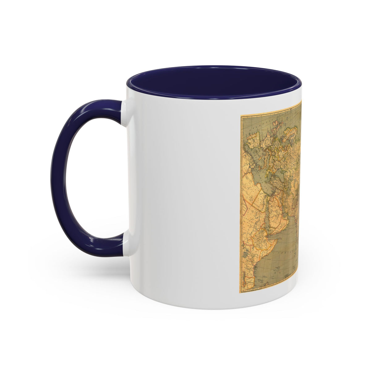 Asia and Adjacent Regions (1933) (Map) Accent Coffee Mug