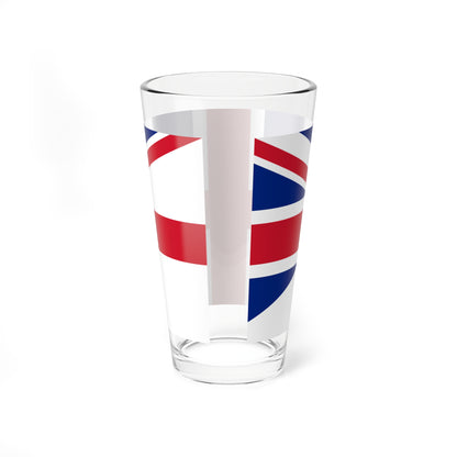 United Kingdom-England flag hybrid (United Kingdom) Pint Glass 16oz