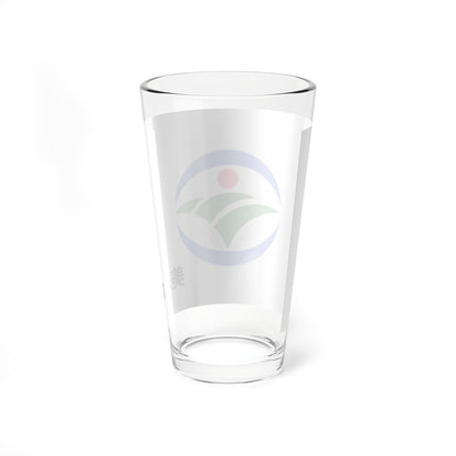 Flag of Mima Tokushima (Japan) Pint Glass 16oz