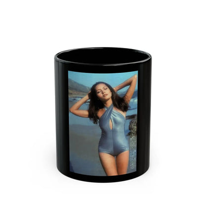 Barbara Carrera #127 (Vintage Female Icon) Black Coffee Mug-11oz-Go Mug Yourself