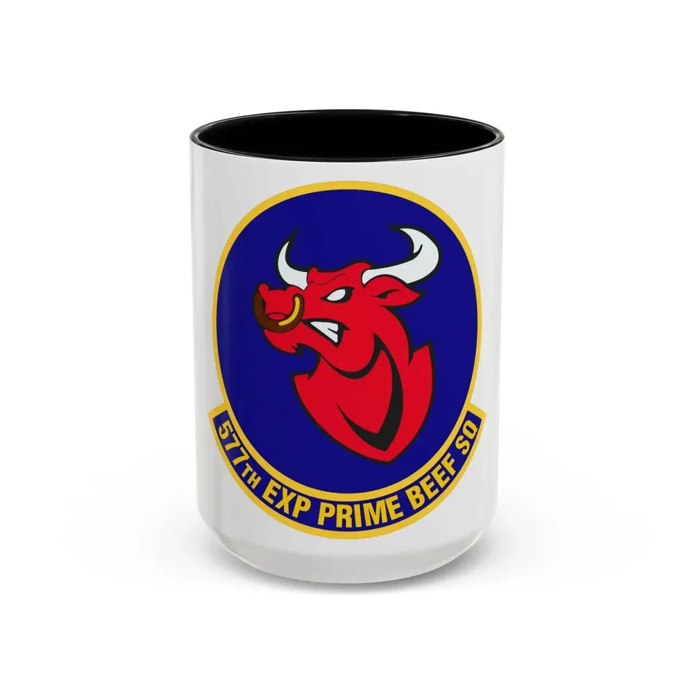 577th Expeditionary Prime Base Emergency Engineer Force Squadron (U.S. Air Force) Accent Coffee Mug 15oz Black - Go Mug Yourself
