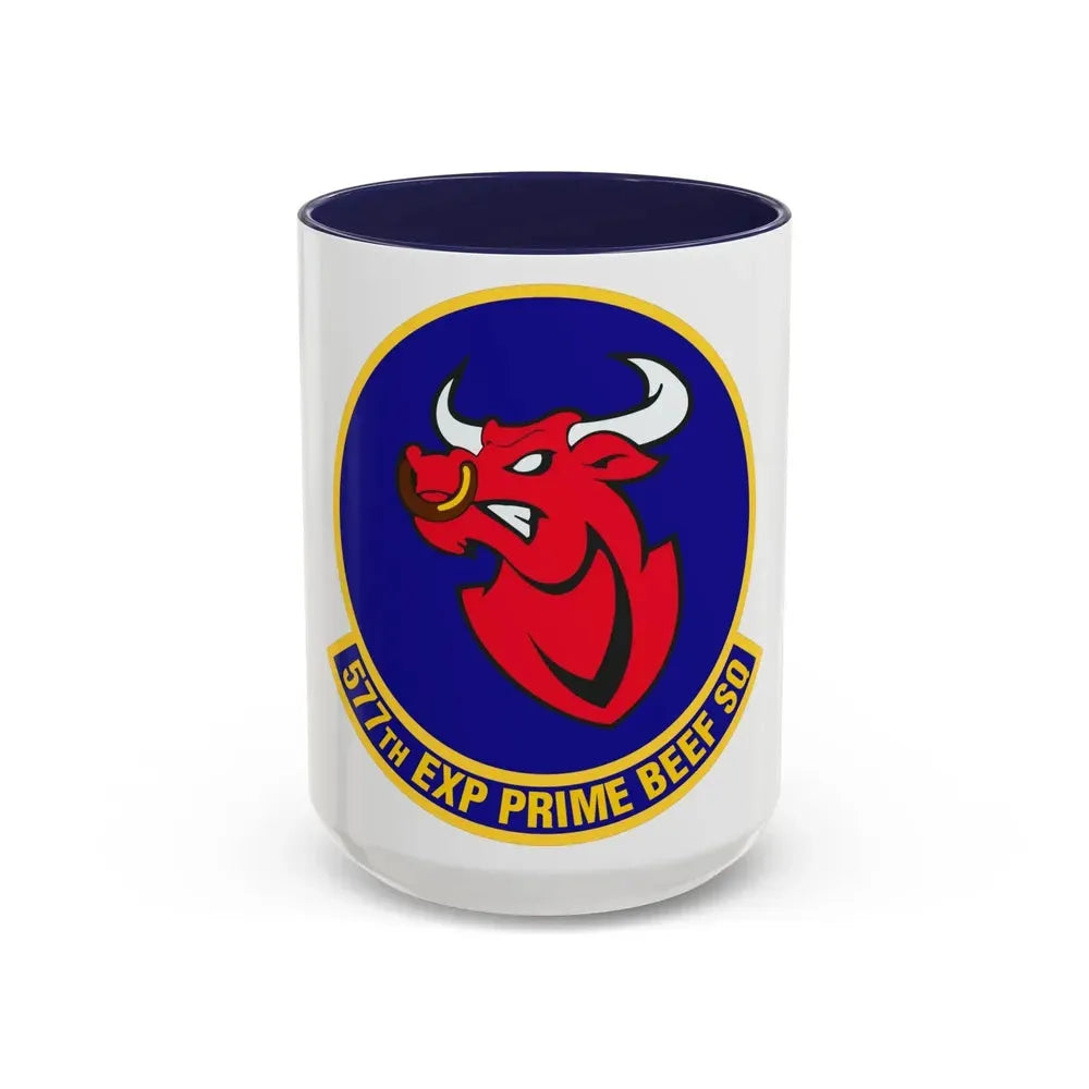 577th Expeditionary Prime Base Emergency Engineer Force Squadron (U.S. Air Force) Accent Coffee Mug 15oz Navy - Go Mug Yourself