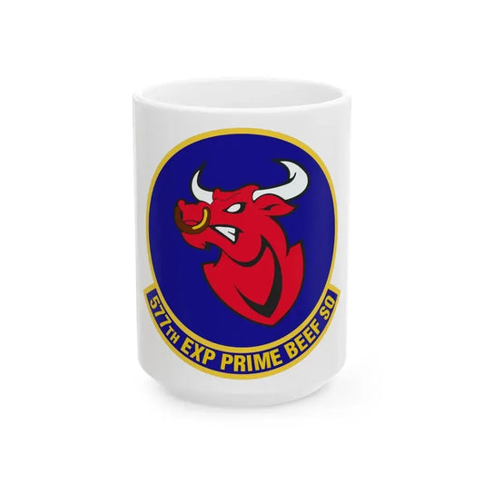 577th Expeditionary Prime Base Emergency Engineer Force Squadron (U.S. Air Force) White Coffee Mug 15oz - Go Mug Yourself