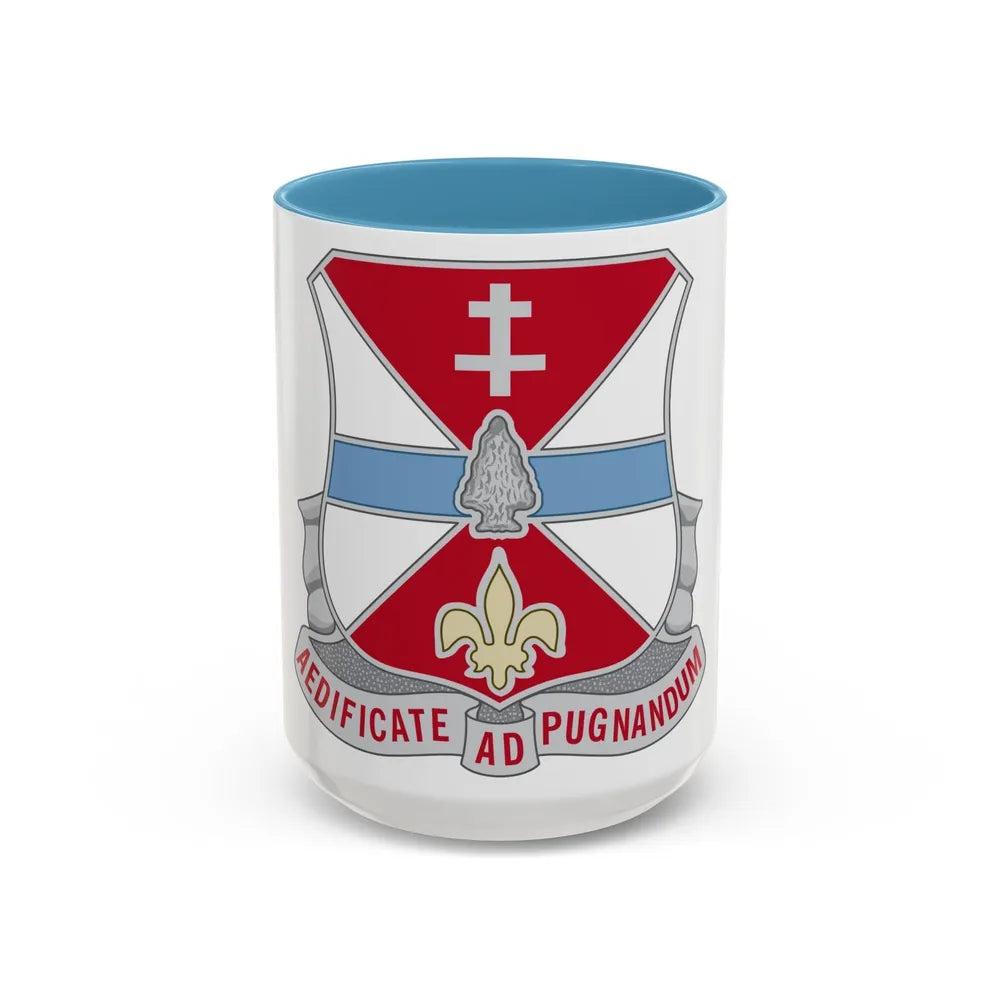 578 Engineer Battalion (U.S. Army) Accent Coffee Mug-15oz-Light Blue-Go Mug Yourself