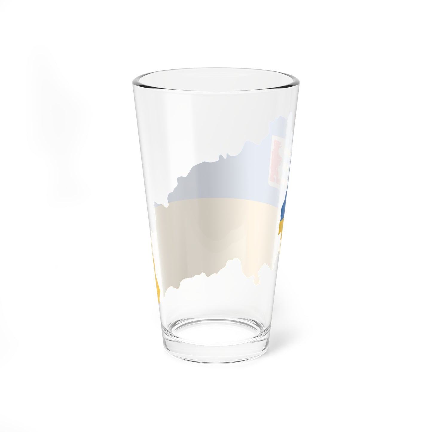 Flag-map of Zakarpattia Oblast (Ukraine) Pint Glass 16oz
