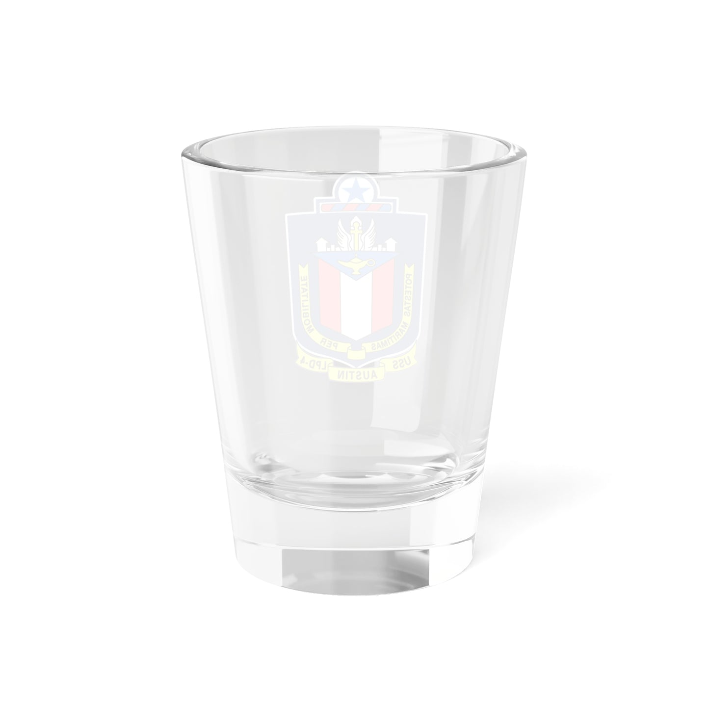 USS Austin LPD 4 Potestas Maritimas Per Mobilitate (U.S. Navy) Shot Glass 1.5oz