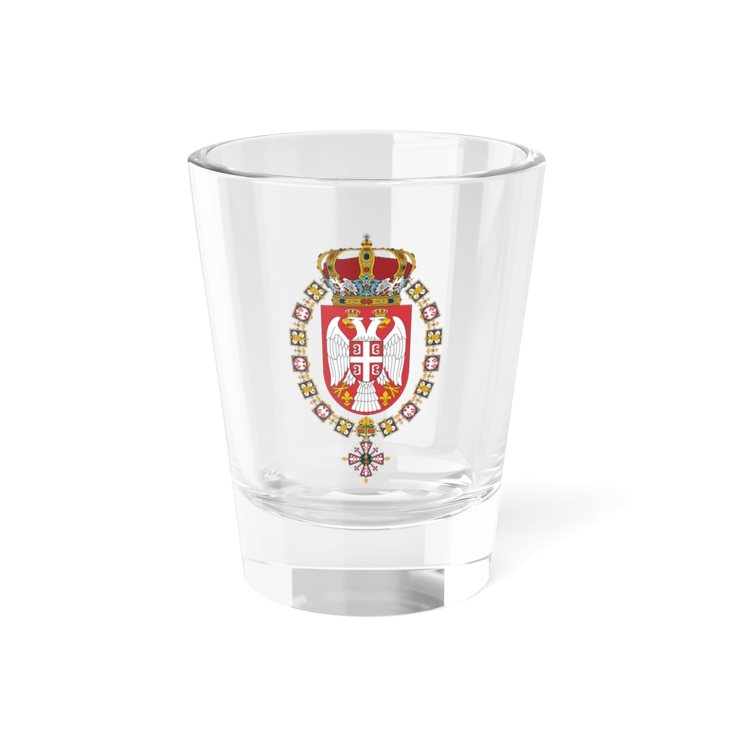Lesser arms of the Head of the House of Karadjordjevic (Serbia) (Coat of Arms) Shot Glass 1.5oz
