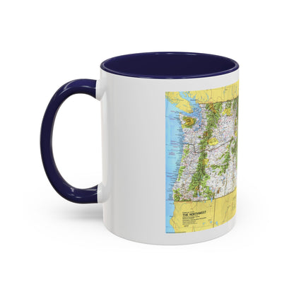 USA - Northwest 1 (1973) (Map) Accent Coffee Mug