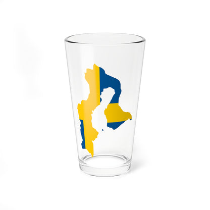 Flag-map of Sweden 1560 (Sweden) Pint Glass 16oz