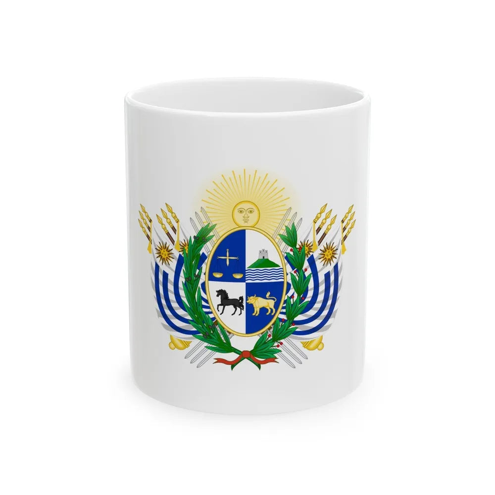 Coat of arms of Uruguay (1829-1908) - White Coffee Mug-11oz-Go Mug Yourself