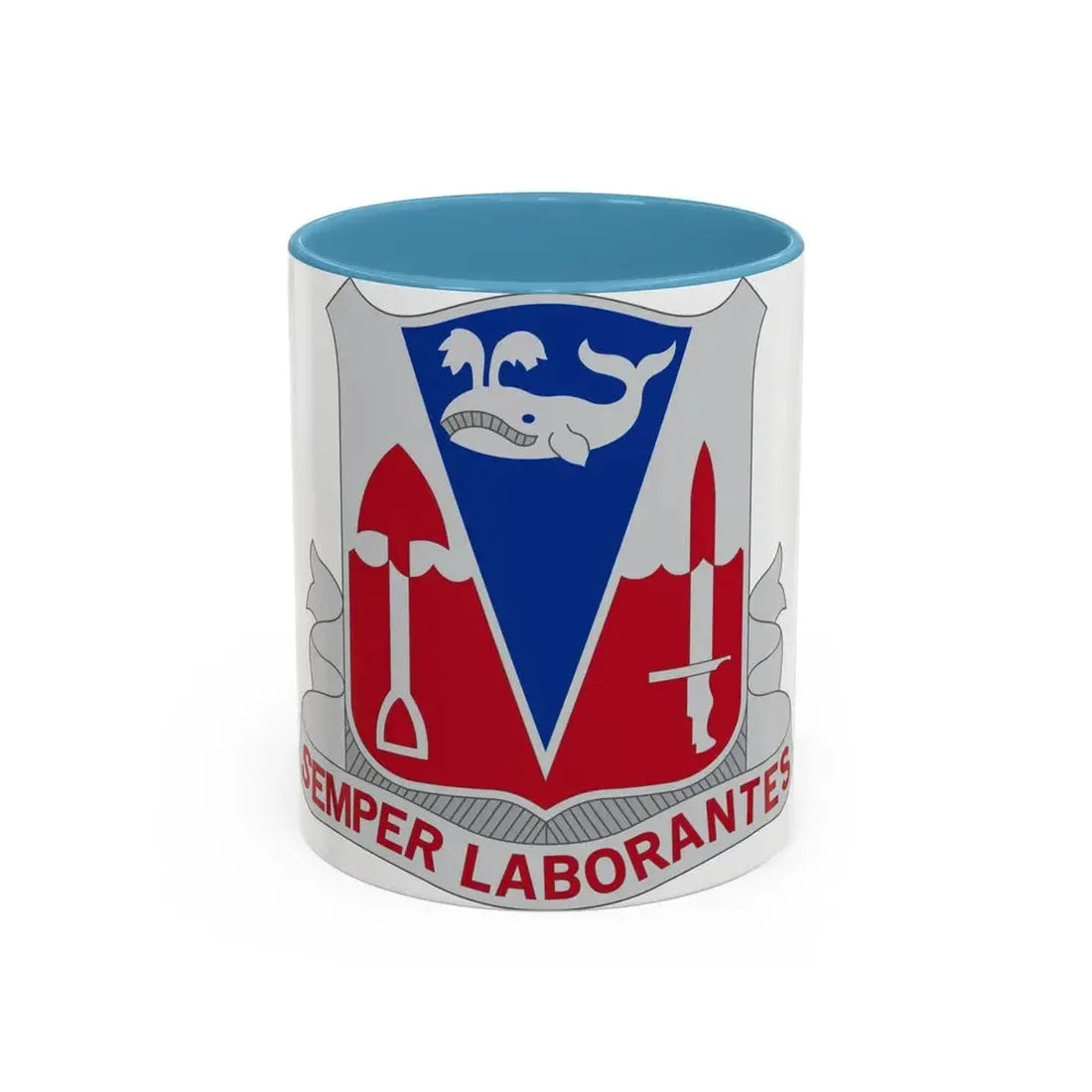 579 Engineer Battalion (U.S. Army) Accent Coffee Mug 11oz Light Blue - Go Mug Yourself