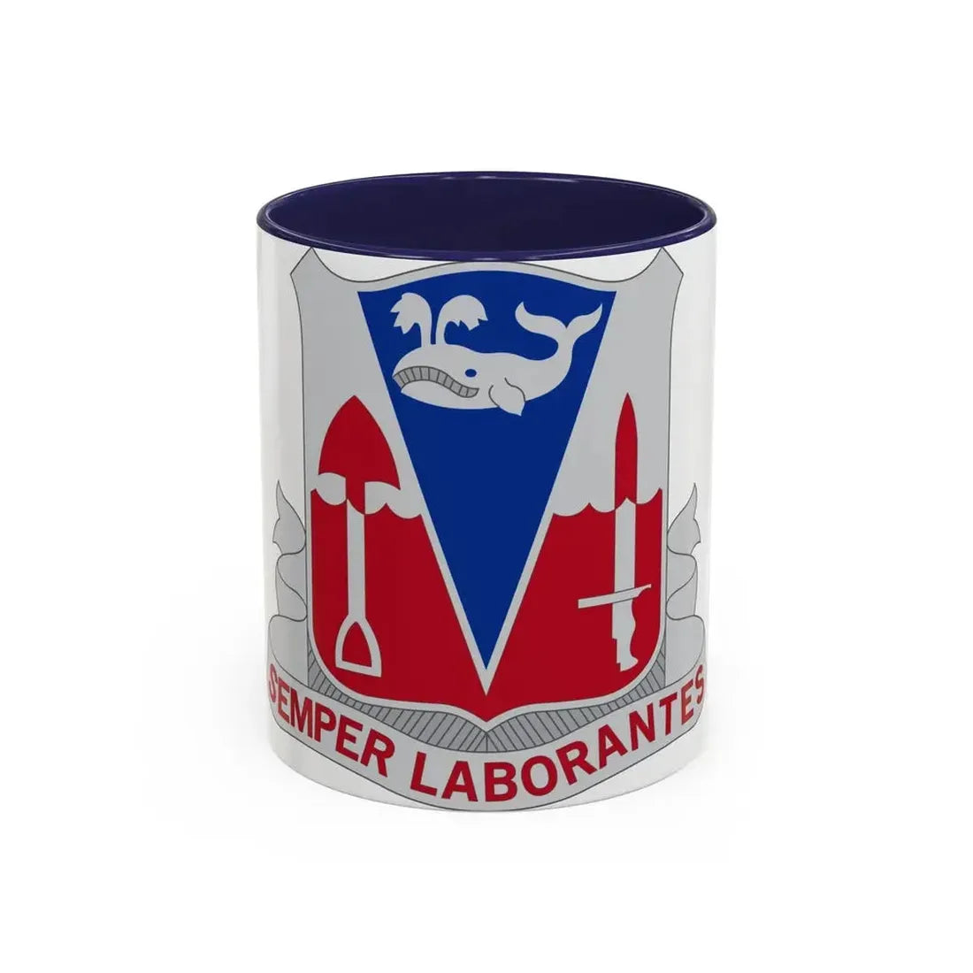 579 Engineer Battalion (U.S. Army) Accent Coffee Mug 11oz Navy - Go Mug Yourself