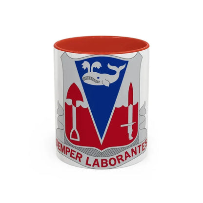 579 Engineer Battalion (U.S. Army) Accent Coffee Mug 11oz Red - Go Mug Yourself