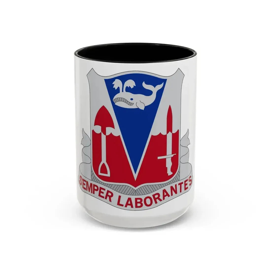 579 Engineer Battalion (U.S. Army) Accent Coffee Mug 15oz Black - Go Mug Yourself